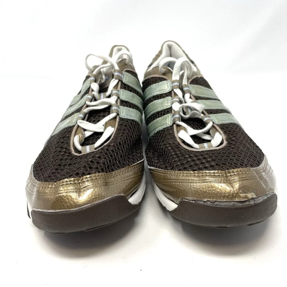 Adidas 3D‎ Cushion Women’s Size 8.5 Running Training Shoes Brown Green Blue